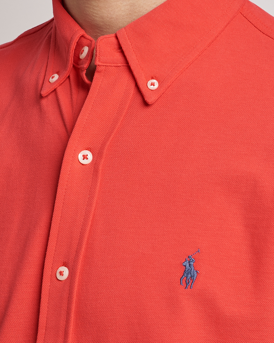 Herre | Skjorter | Polo Ralph Lauren | Featherweight Mesh Short Sleeve Shirt Red Reef