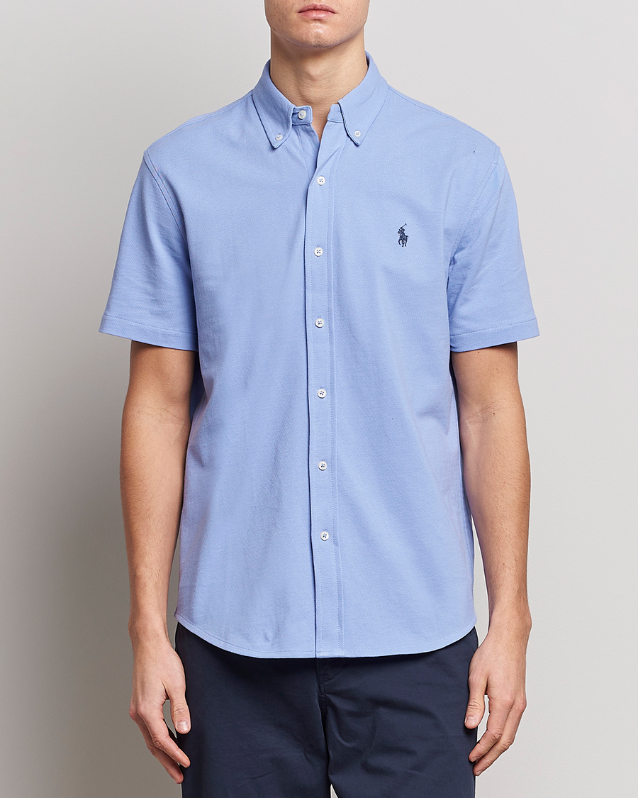 Herre | Skjorter | Polo Ralph Lauren | Featherweight Mesh Short Sleeve Shirt Lafayette Blue