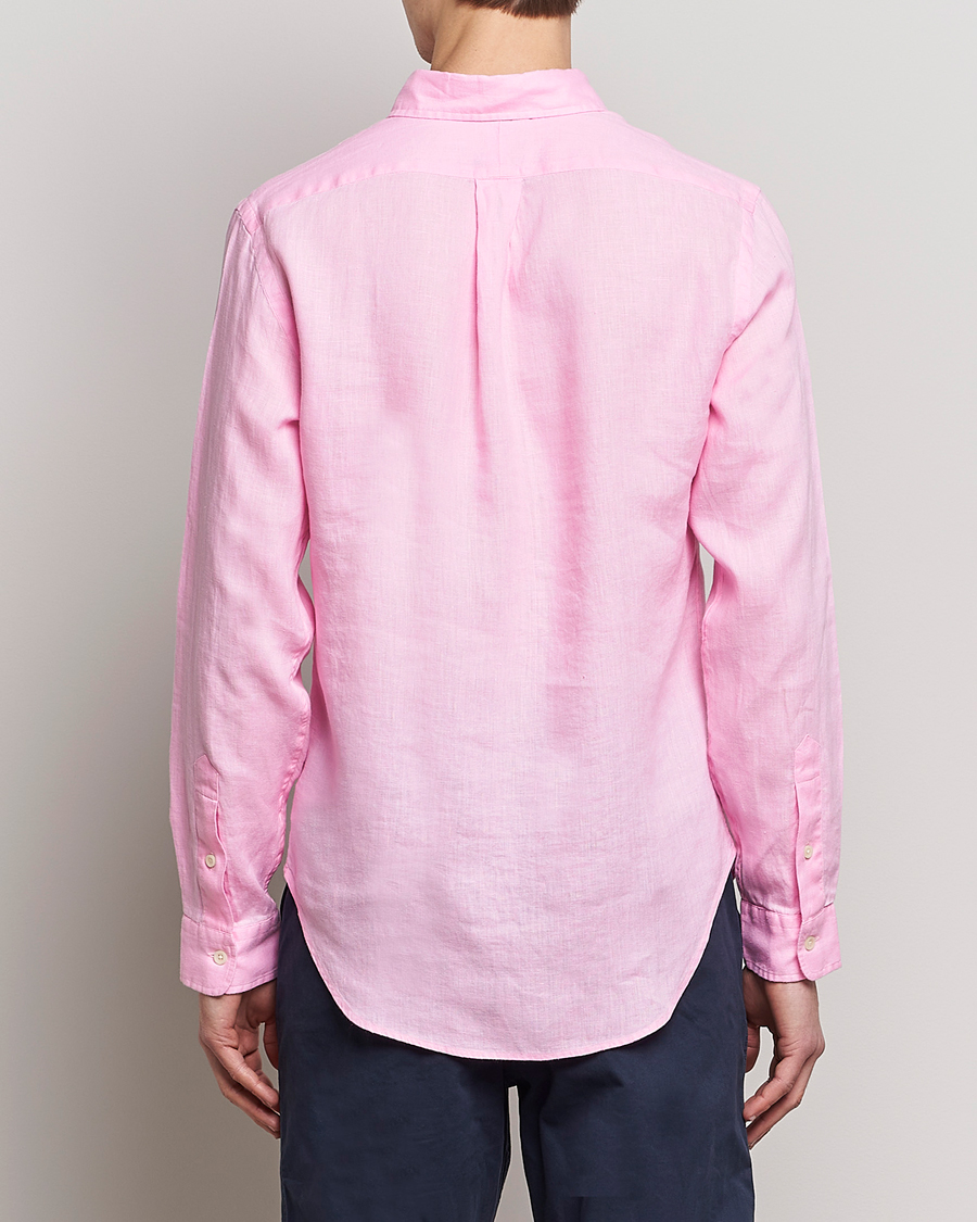Herre | Skjorter | Polo Ralph Lauren | Slim Fit Linen Button Down Shirt Carmel Pink