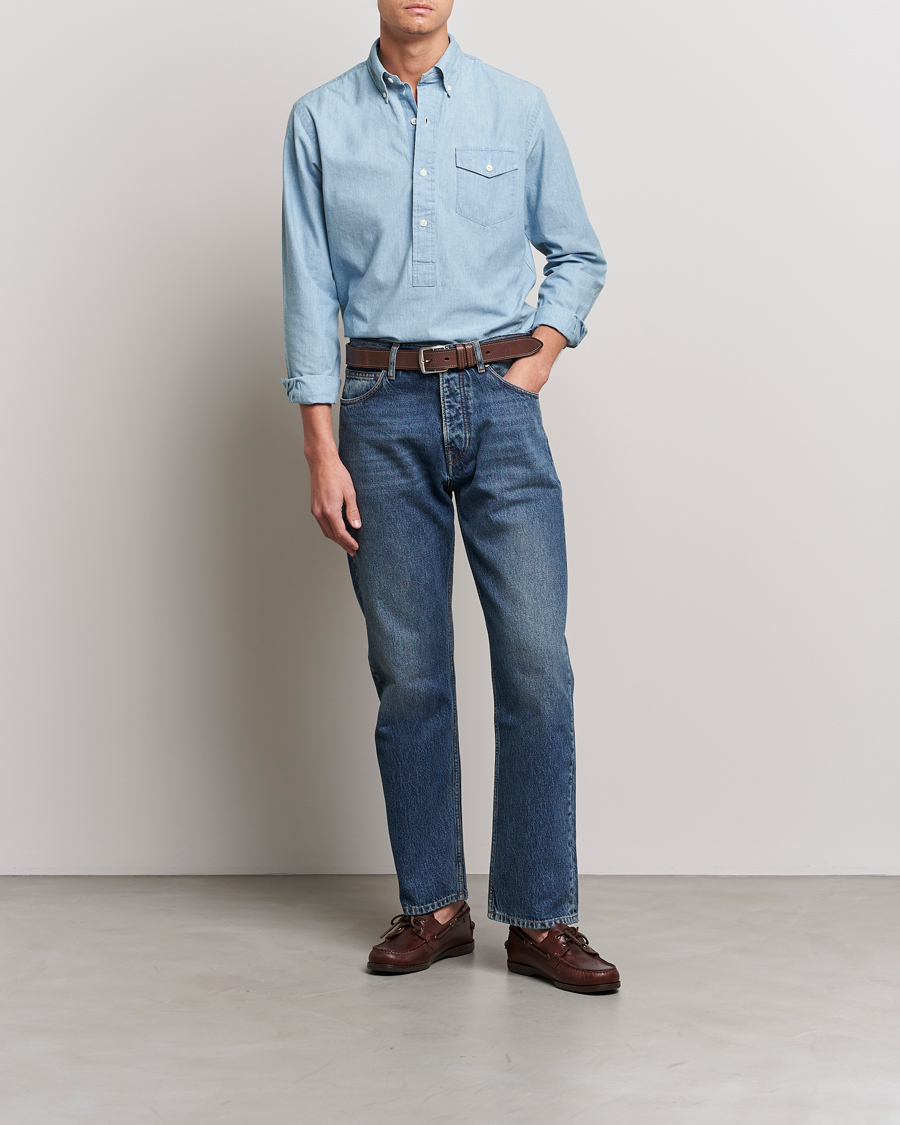 Herre | Skjorter | Polo Ralph Lauren | Chambray Popover Shirt Light Indigo