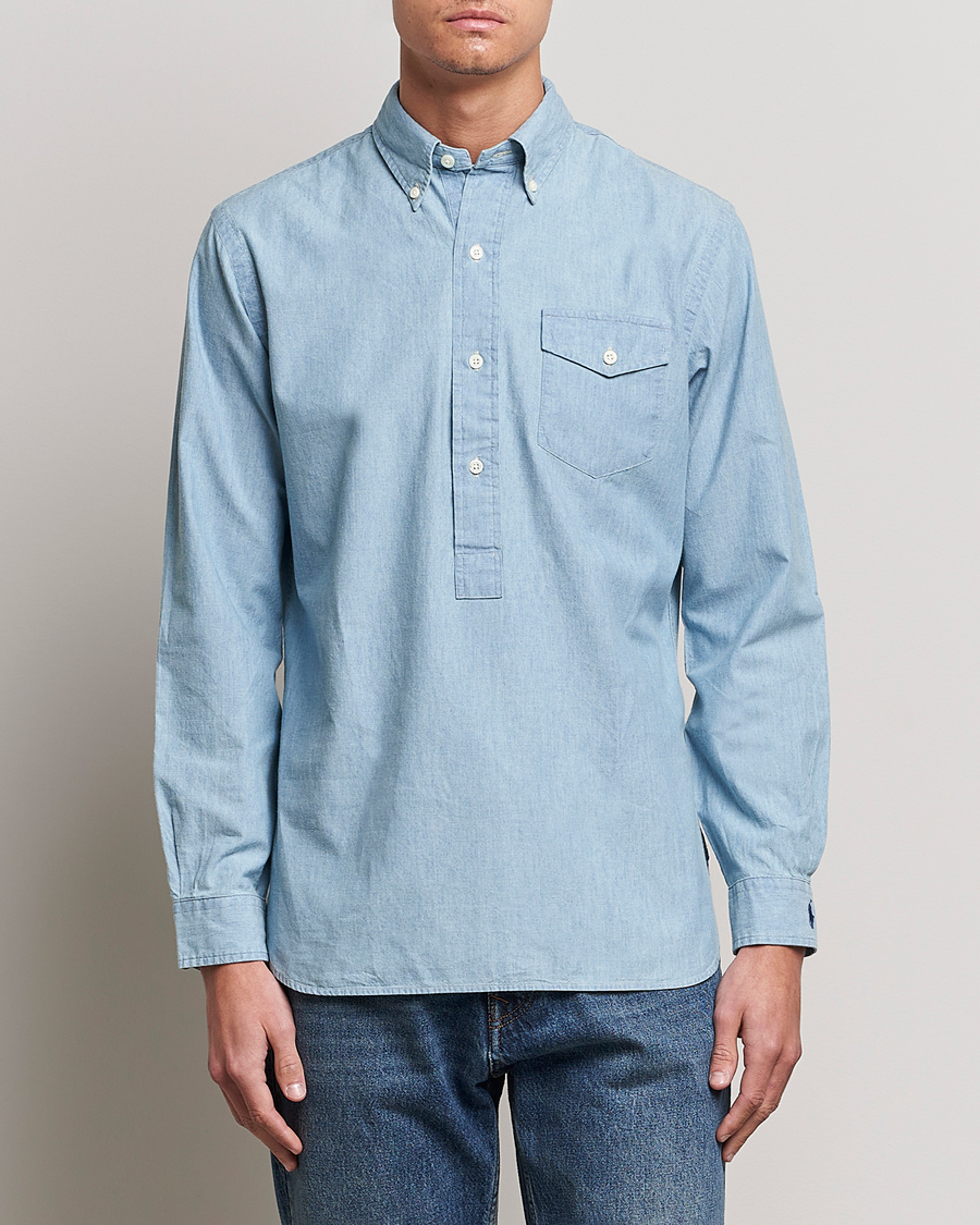 Herre | Skjorter | Polo Ralph Lauren | Chambray Popover Shirt Light Indigo