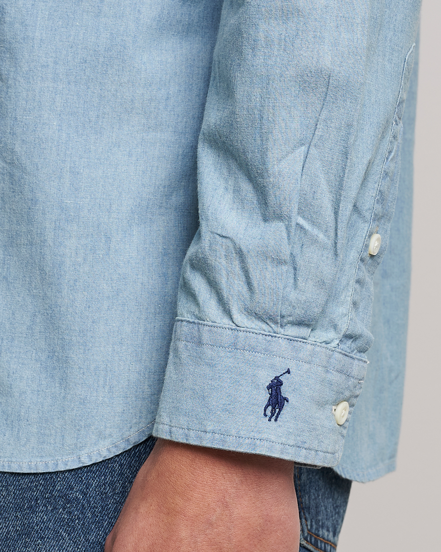 Herre | Skjorter | Polo Ralph Lauren | Chambray Popover Shirt Light Indigo