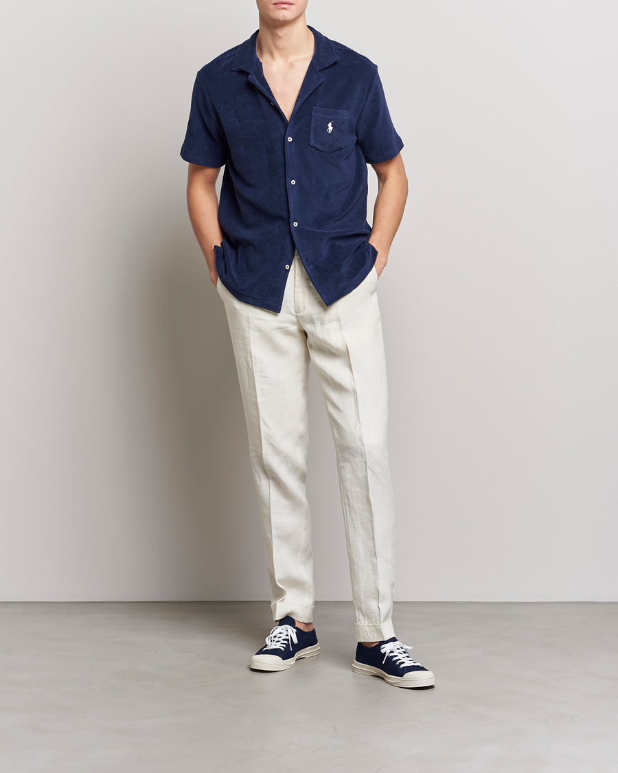 Herre |  | Polo Ralph Lauren | Cotton Terry Short Sleeve Shirt Newport Navy