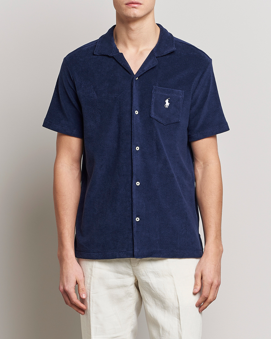 Herre | Sommer | Polo Ralph Lauren | Cotton Terry Short Sleeve Shirt Newport Navy