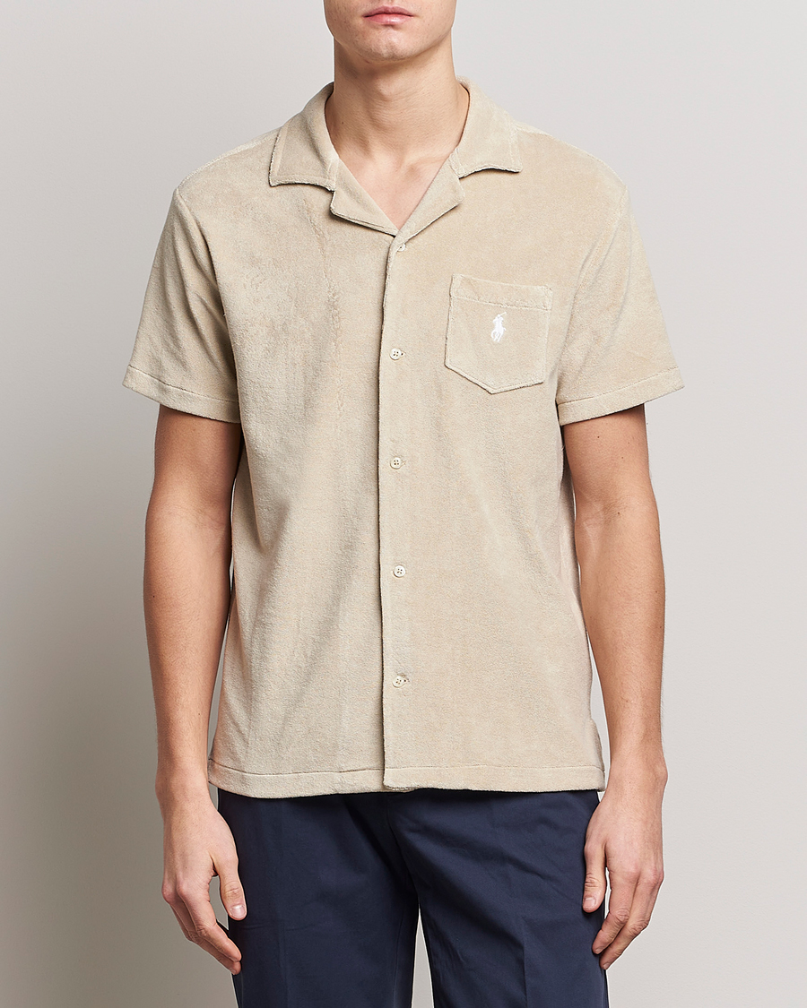 Herre |  | Polo Ralph Lauren | Cotton Terry Short Sleeve Shirt Spring Beige