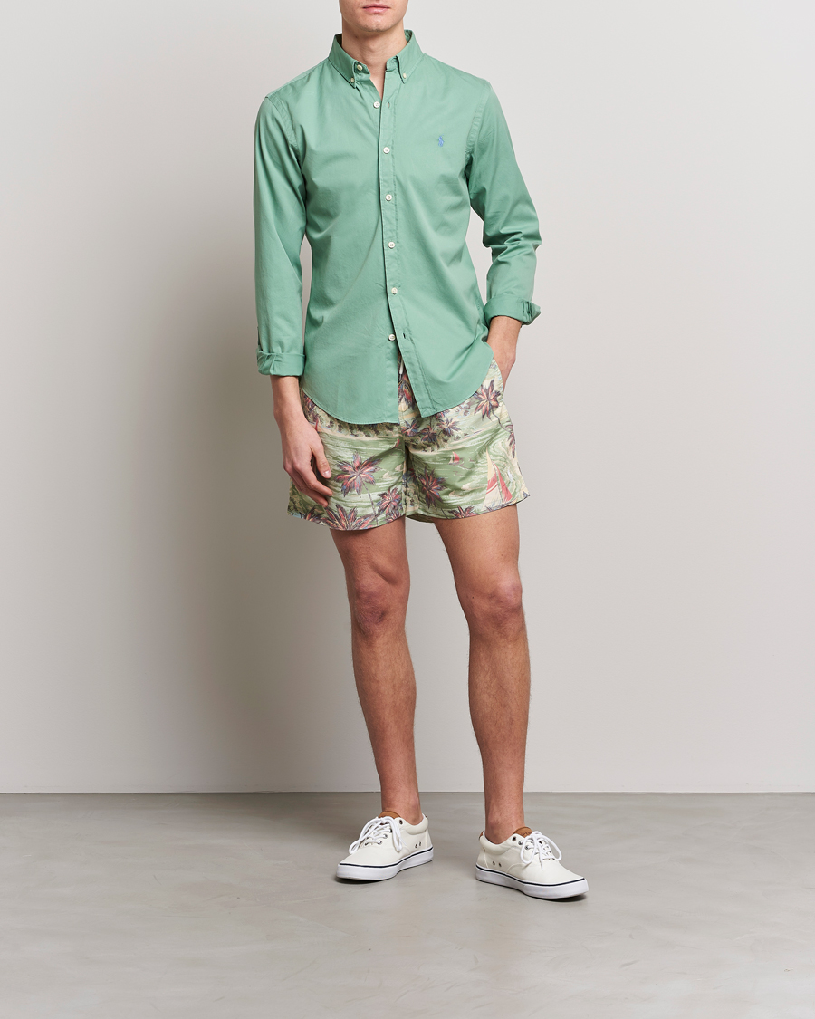 Herre | Skjorter | Polo Ralph Lauren | Slim Fit Twill Shirt Faded Mint