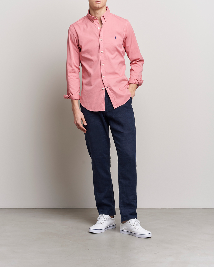 Herre | Skjorter | Polo Ralph Lauren | Slim Fit Brushed Twill Shirt Desert Rose