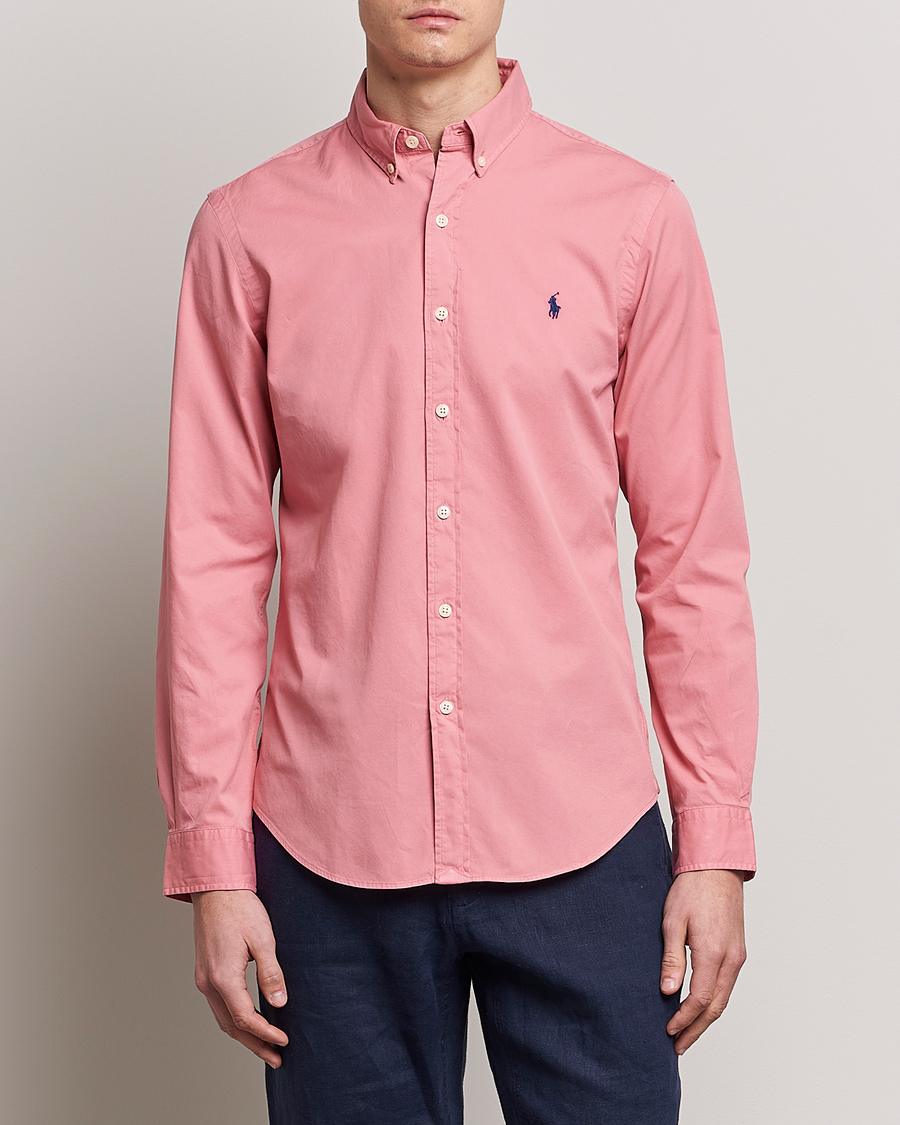 Herre | Skjorter | Polo Ralph Lauren | Slim Fit Brushed Twill Shirt Desert Rose
