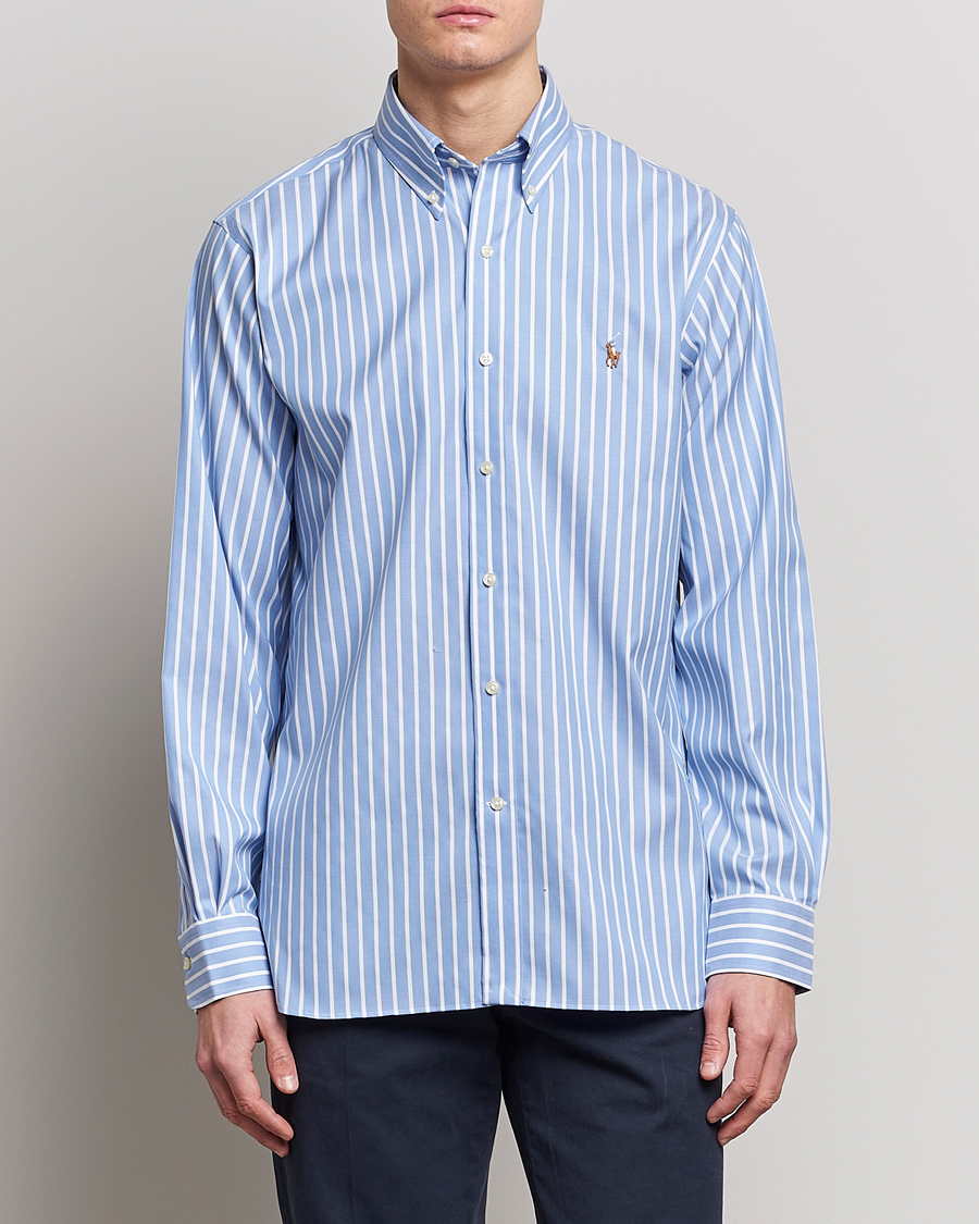 Herre | Polo Ralph Lauren | Polo Ralph Lauren | Custom Fit Striped Dress Shirt Blue/White