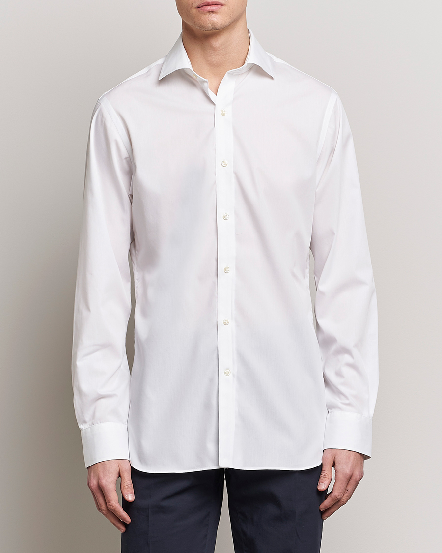 Herre | Businesskjorter | Polo Ralph Lauren | Slim Fit Poplin Dress Shirt White