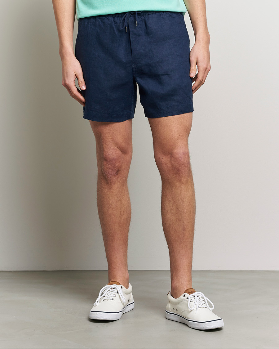 Herre |  | Polo Ralph Lauren | Prepster Linen Drawstring Shorts Newport Navy