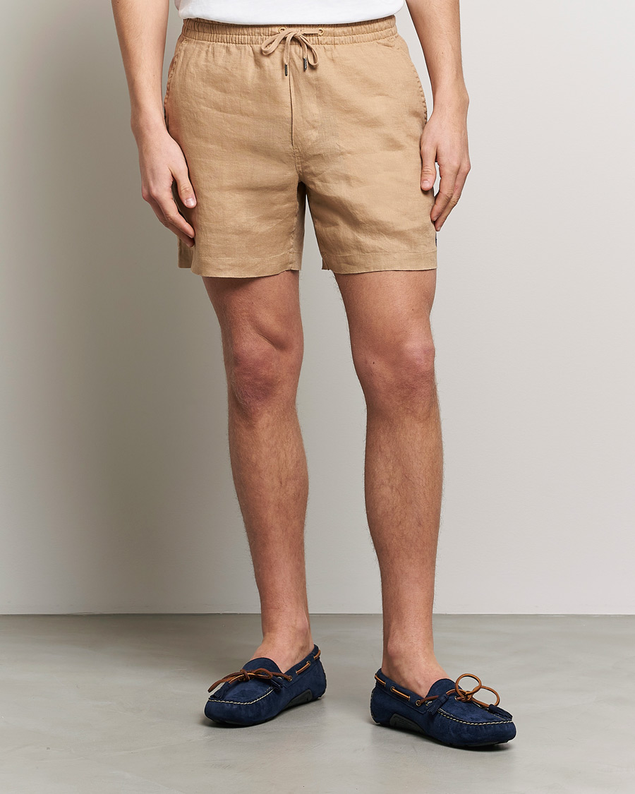 Herre | Nye produktbilder | Polo Ralph Lauren | Prepster Linen Drawstring Shorts Vintage Khaki