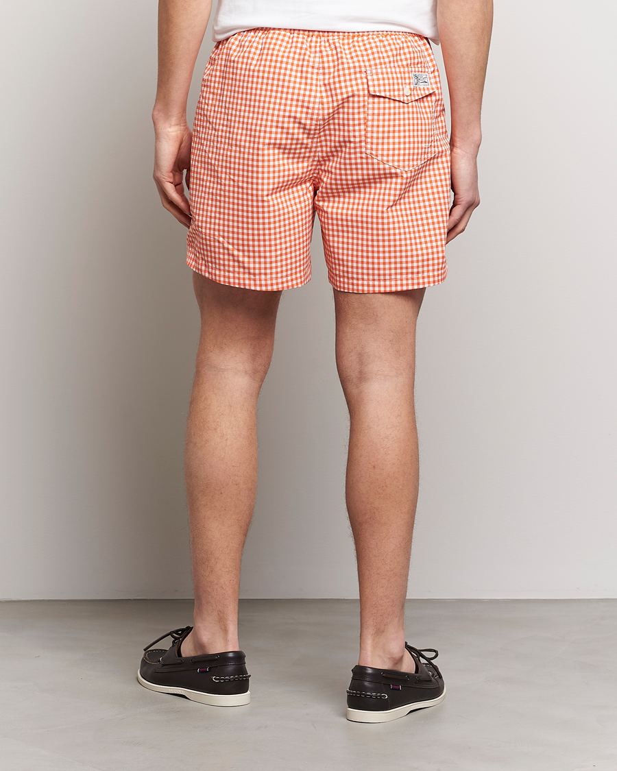 Herre | Badeshorts | Polo Ralph Lauren | Traveler Gingham Swimshorts Sailing Orange