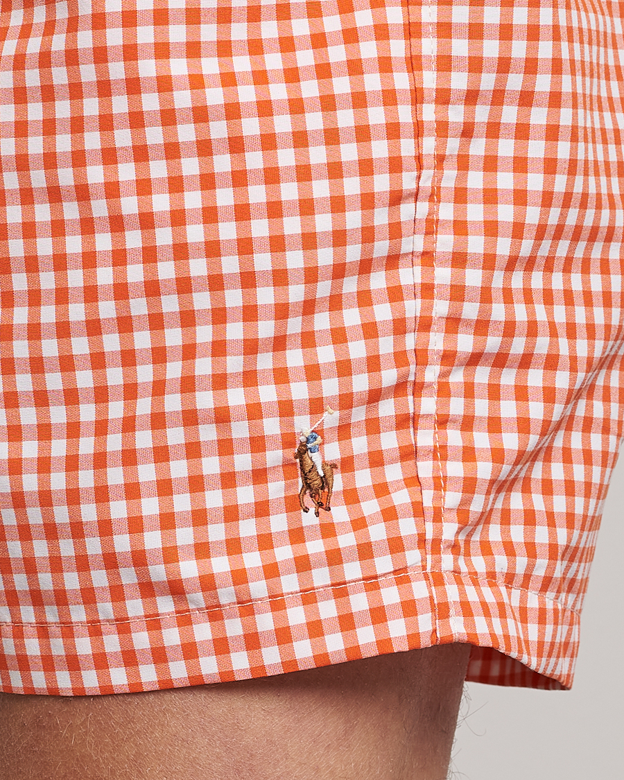 Herre | Badeshorts | Polo Ralph Lauren | Traveler Gingham Swimshorts Sailing Orange