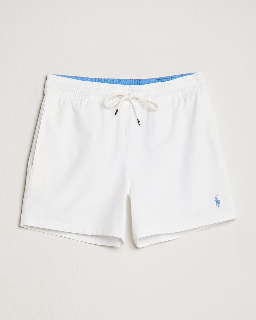Herre | Badeshorts | Polo Ralph Lauren | Recycled Slim Traveler Swimshorts White