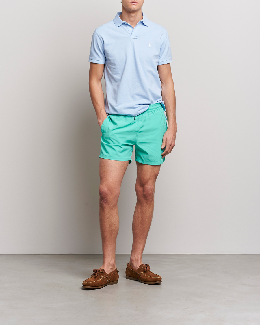 Herre | Badeshorts | Polo Ralph Lauren | Recycled Slim Traveler Swimshorts Sunset Green