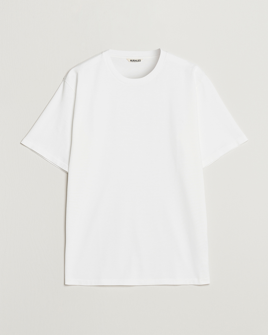 Herre | T-Shirts | Auralee | Luster Plaiting T-Shirt White