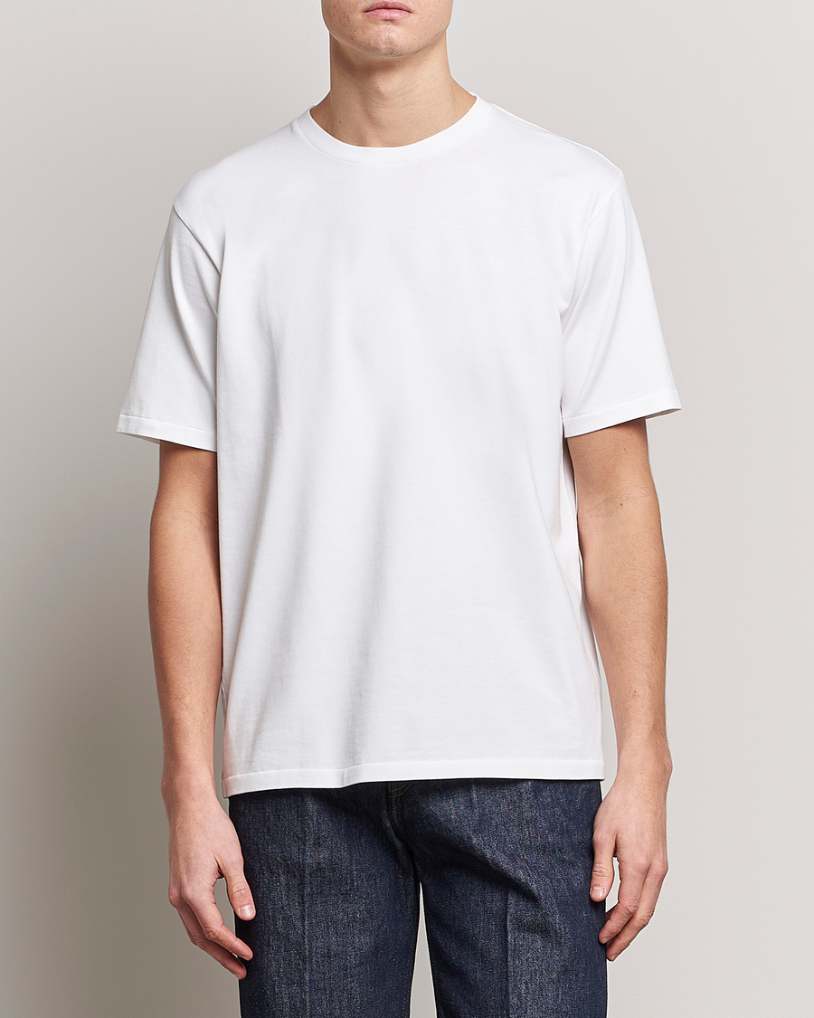 Herre | T-Shirts | Auralee | Luster Plaiting T-Shirt White