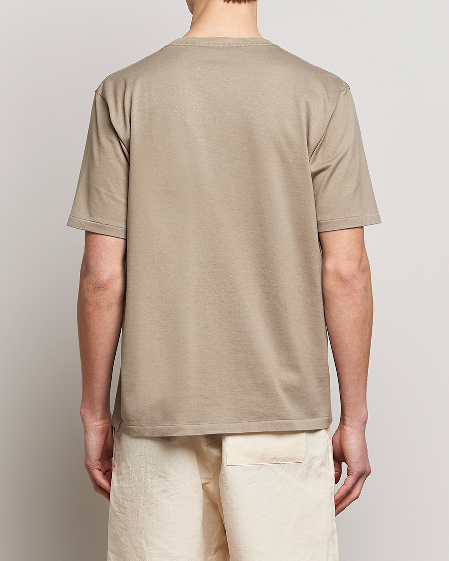Herre | T-Shirts | Auralee | Luster Plaiting T-Shirt Khaki Grey