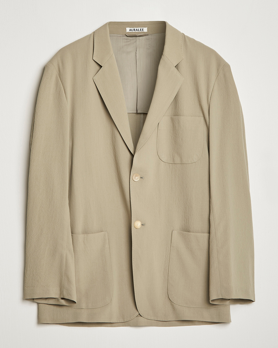 Herre | Dressjakker | Auralee | Viyella Wool Blazer Light Khaki