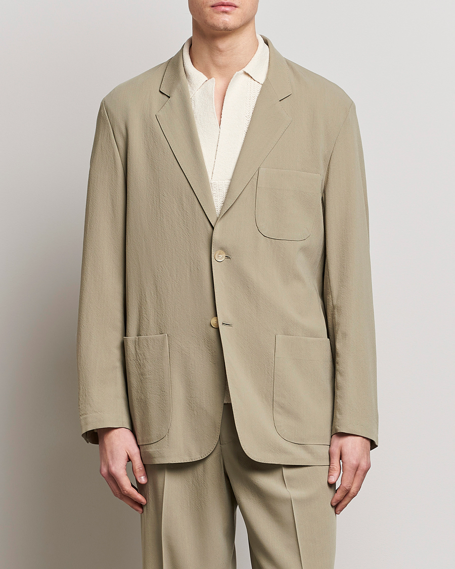 Herre | Dressjakker | Auralee | Viyella Wool Blazer Light Khaki