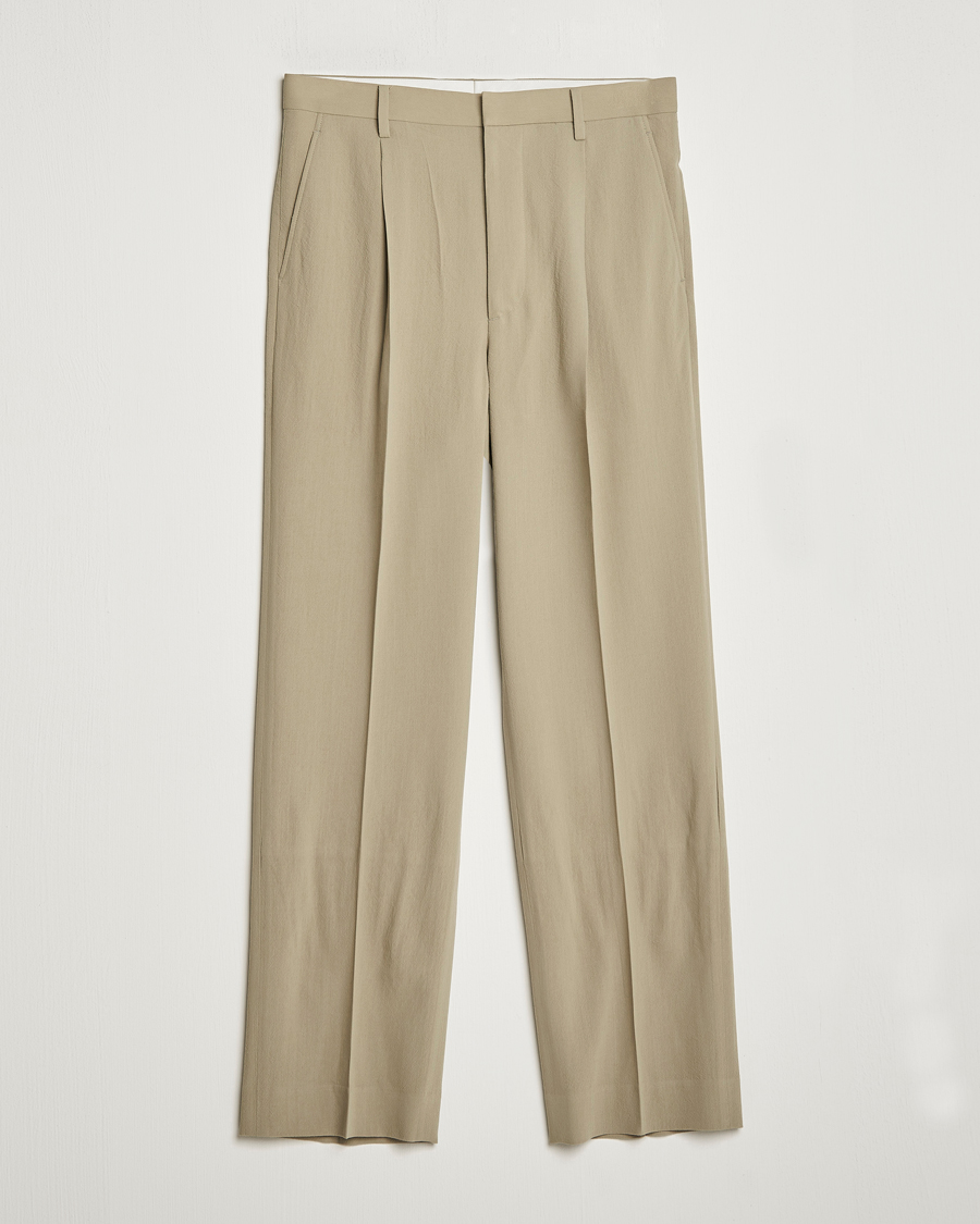 Herre | Bukser | Auralee | Viyella Wool Slacks Light Khaki