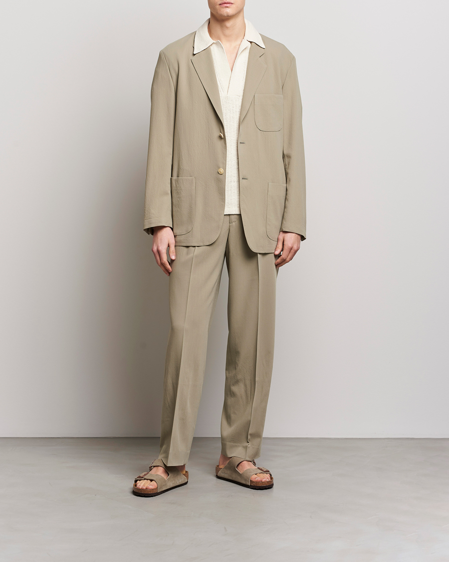 Herre | Bukser | Auralee | Viyella Wool Slacks Light Khaki