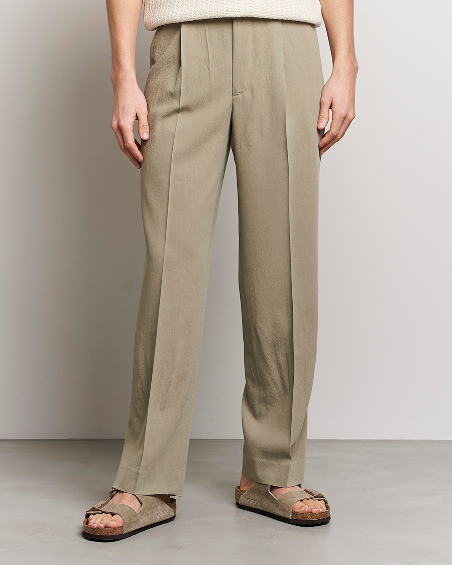Herre | Bukser | Auralee | Viyella Wool Slacks Light Khaki