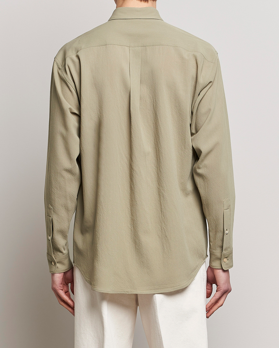 Herre | Skjorter | Auralee | Viyella Wool Shirt Light Khaki