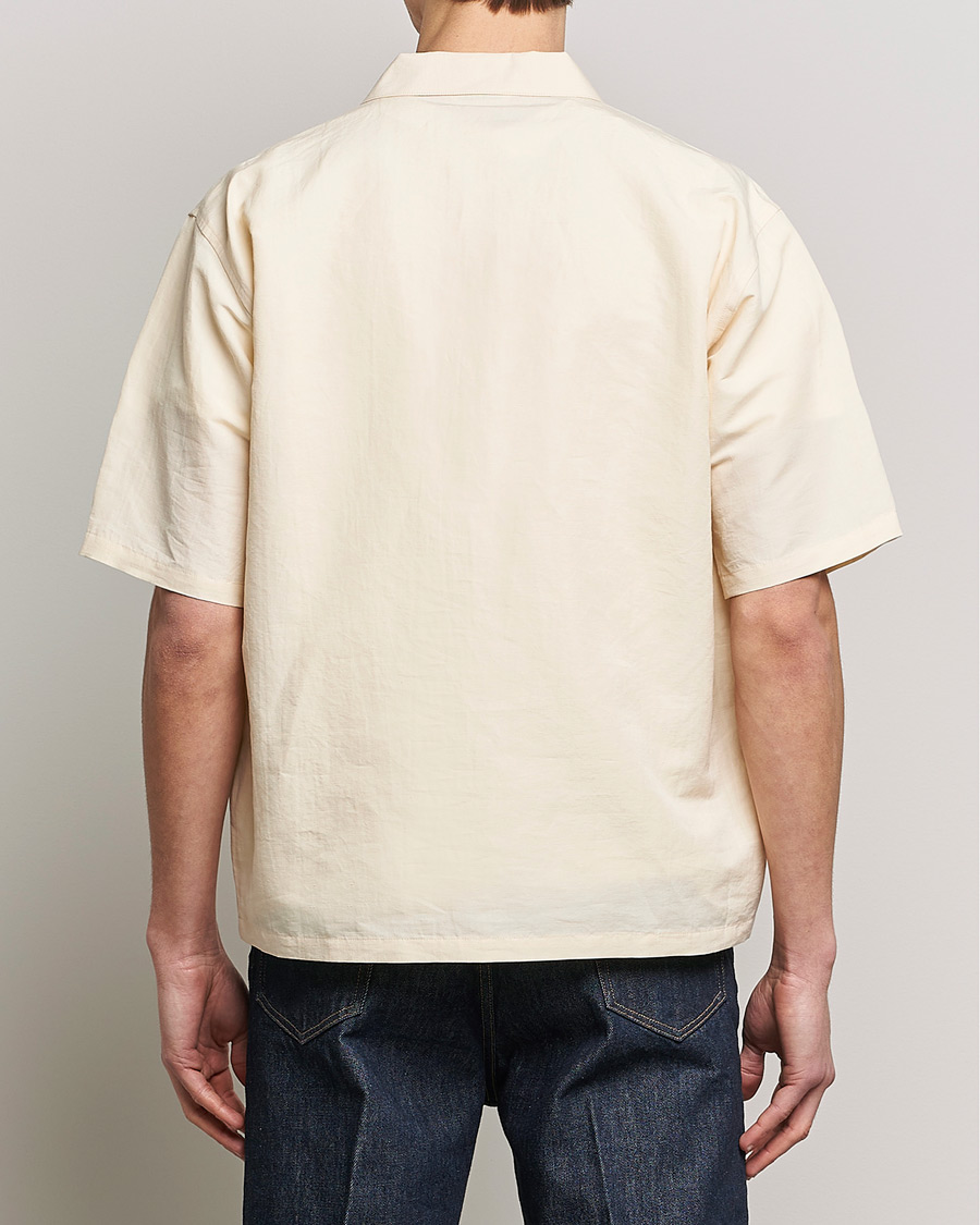 Herre | Skjorter | Auralee | Finx Linen Half Sleeved Shirt Ecru