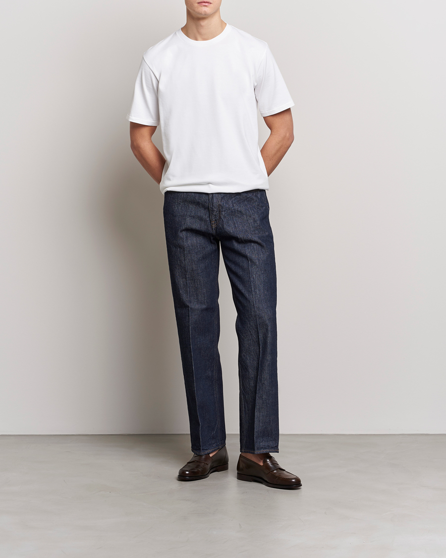 Herre | Jeans | Auralee | Regular Fit Denim Pants Dark Indigo