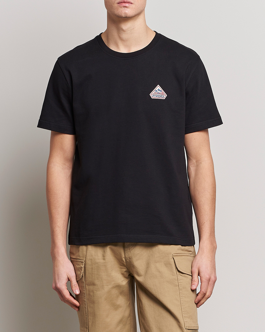 Herre | T-Shirts | Pyrenex | Echo Cotton Logo T-Shirt Black
