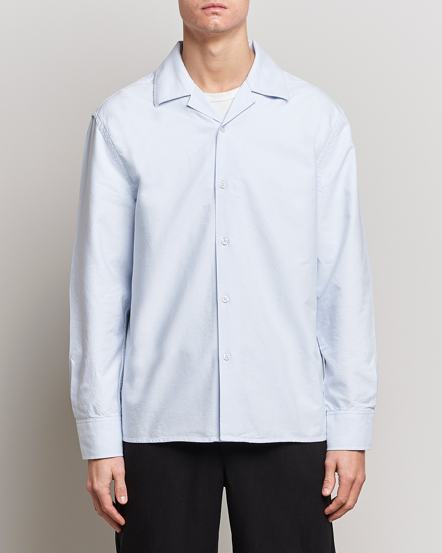 Herre | Overshirts | Filippa K | Oxford Overshirt Ice Blue
