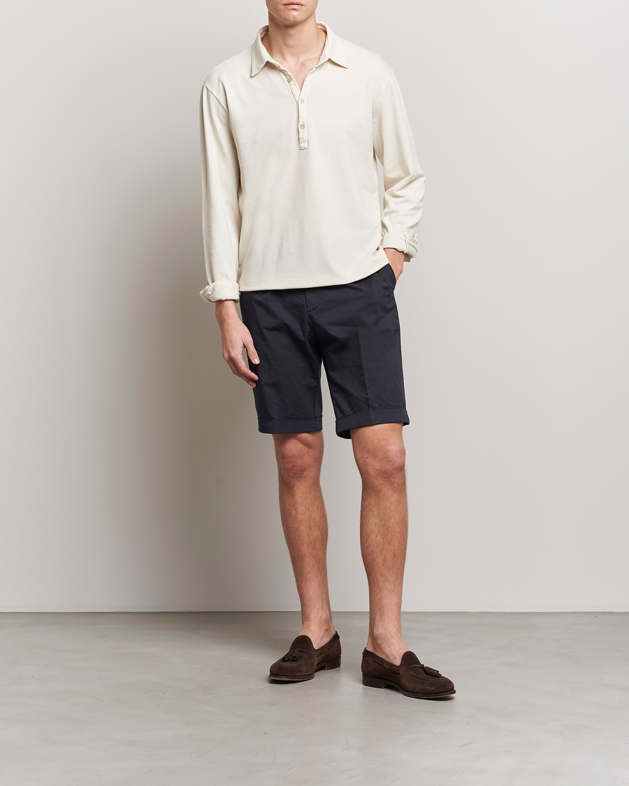 Herre | Shorts | Briglia 1949 | Pleated Cotton Shorts Navy
