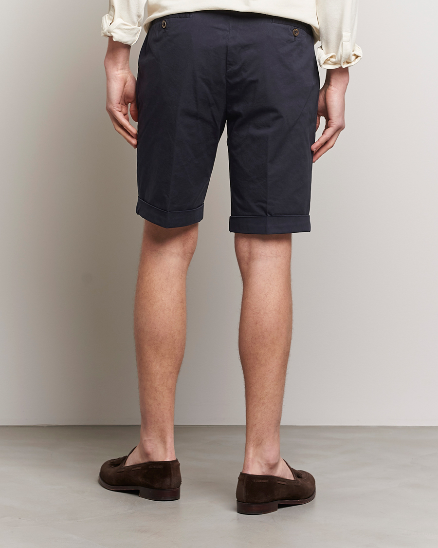 Herre | Shorts | Briglia 1949 | Pleated Cotton Shorts Navy