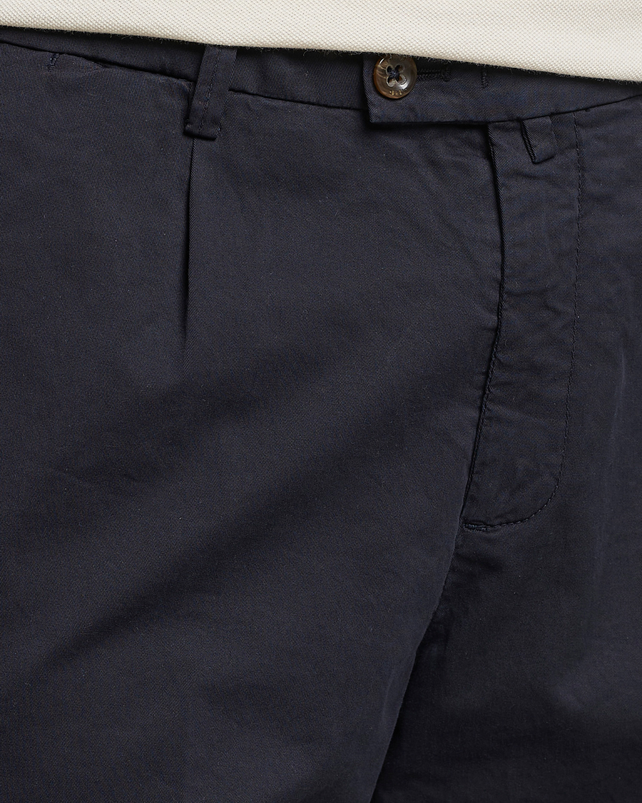 Herre | Shorts | Briglia 1949 | Pleated Cotton Shorts Navy