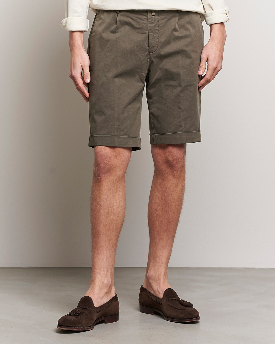 Herre |  | Briglia 1949 | Pleated Cotton Shorts Brown