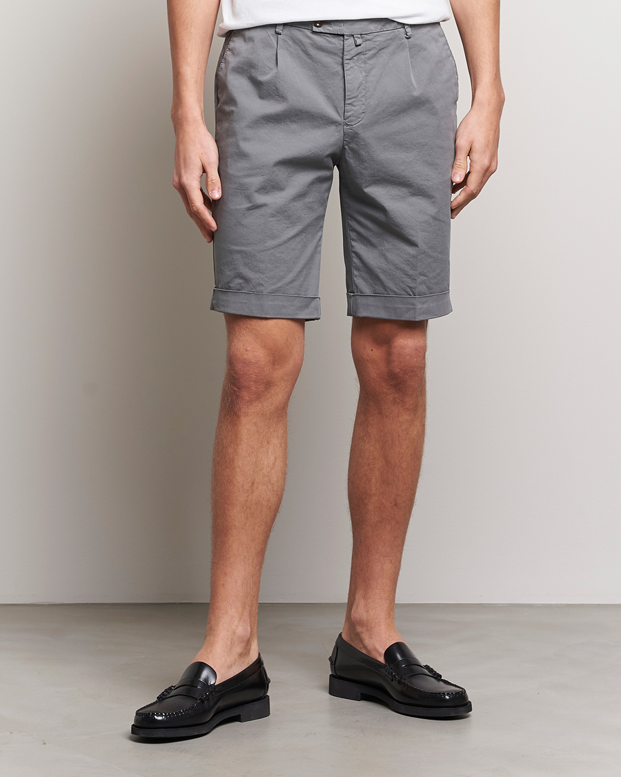 Herre | Shorts | Briglia 1949 | Pleated Cotton Shorts Grey