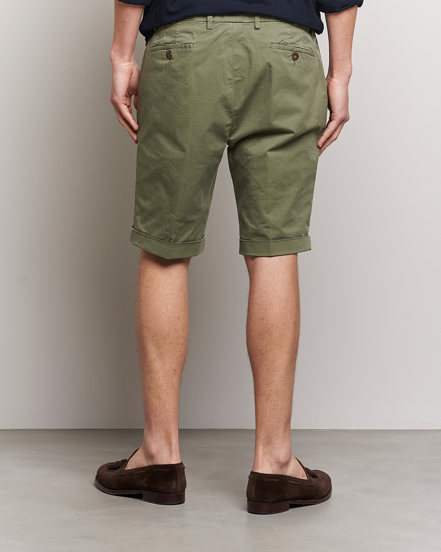 Herre | Shorts | Briglia 1949 | Pleated Cotton Shorts Olive
