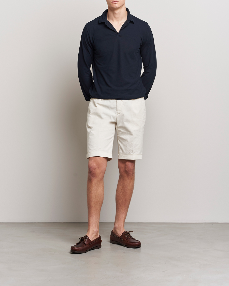 Herre | Shorts | Briglia 1949 | Pleated Cotton Shorts Cream