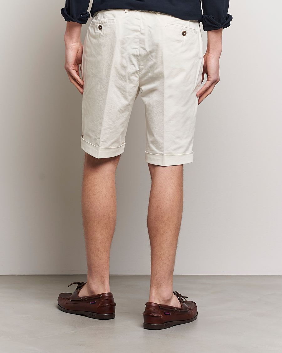 Herre | Shorts | Briglia 1949 | Pleated Cotton Shorts Cream