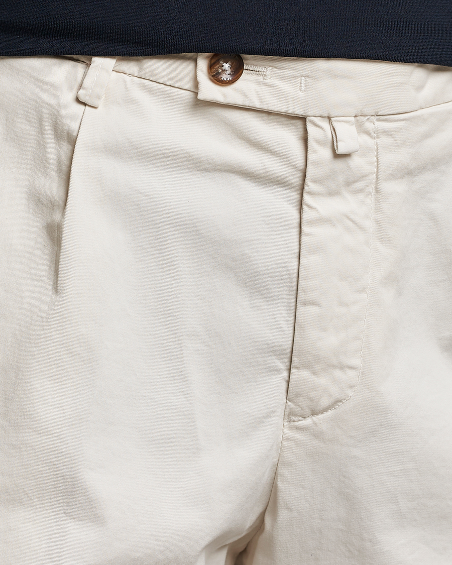 Herre | Shorts | Briglia 1949 | Pleated Cotton Shorts Cream
