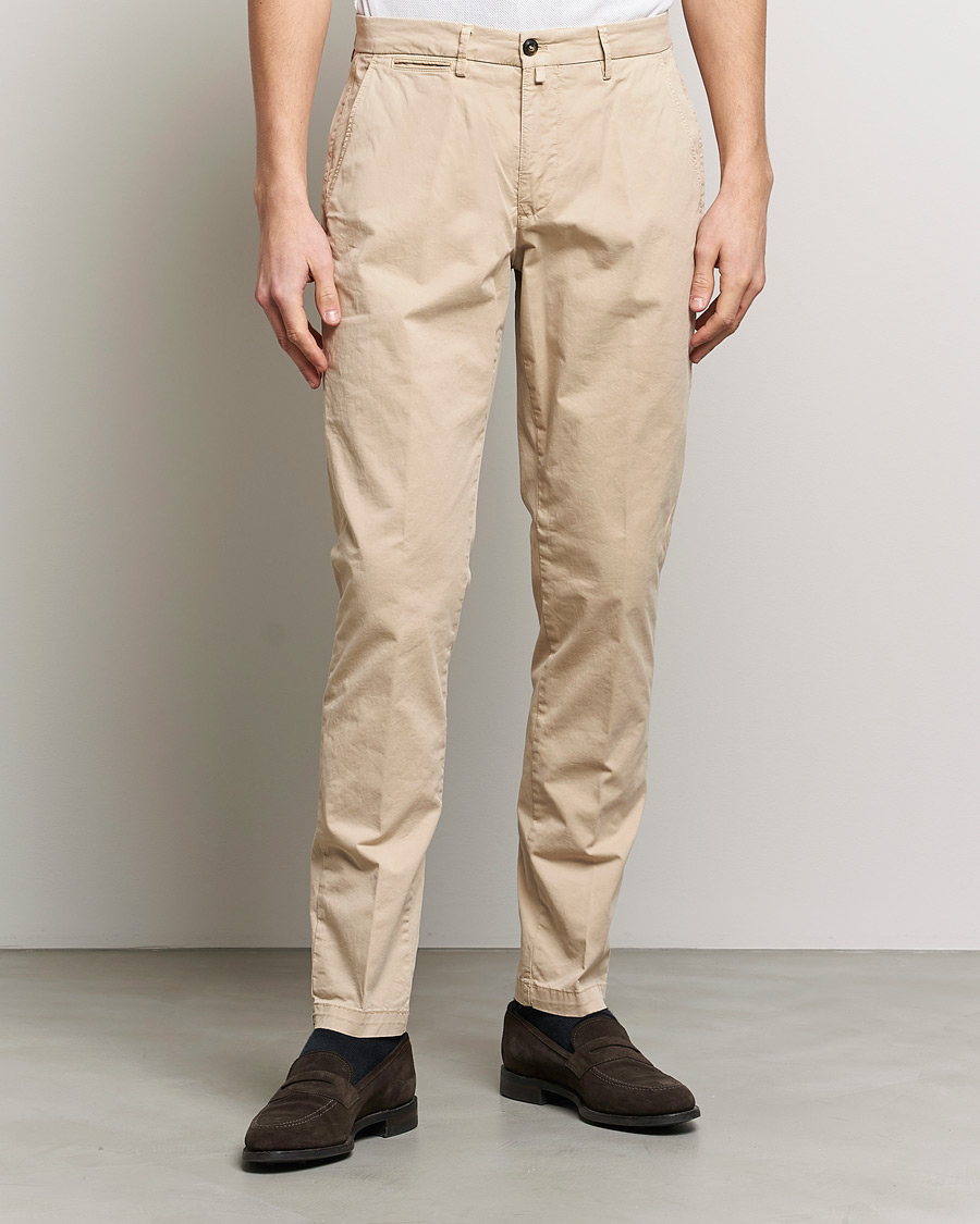 Herre |  | Briglia 1949 | Tapered Fit Cotton Twill Stretch Chinos Beige