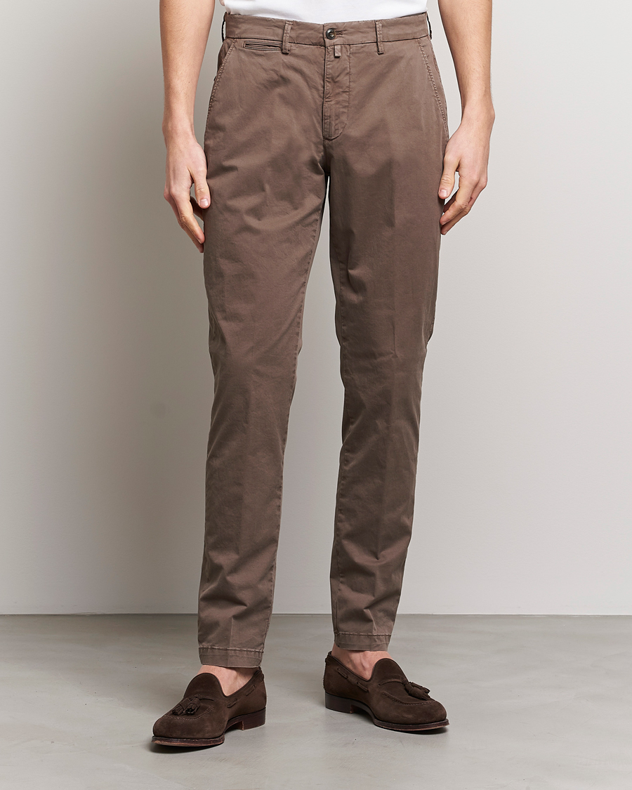 Herre | Bukser | Briglia 1949 | Tapered Fit Cotton Twill Stretch Chinos Brown
