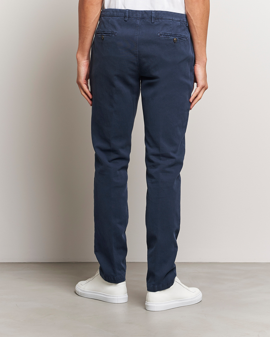 Herre | Bukser | Briglia 1949 | Slim Fit Diagonal Cotton Stretch Trousers Navy