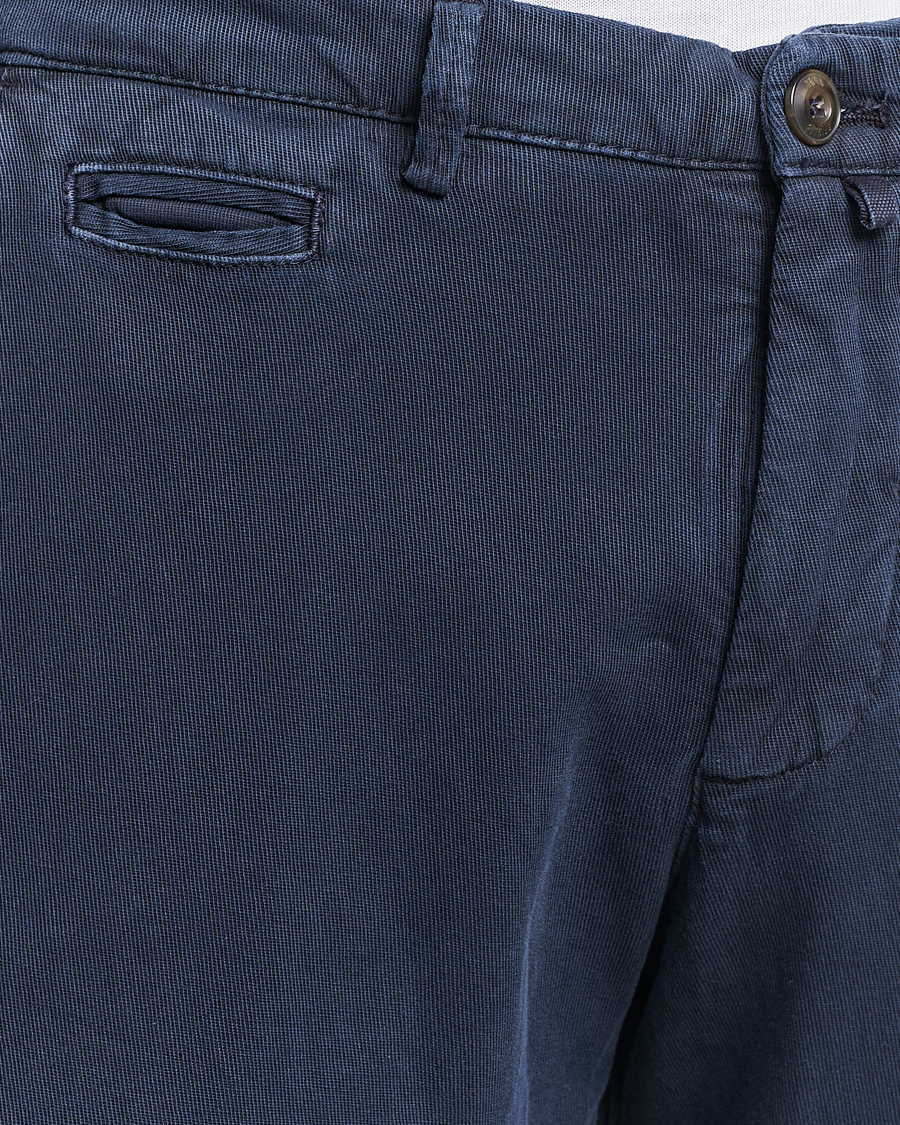 Herre | Bukser | Briglia 1949 | Slim Fit Diagonal Cotton Stretch Trousers Navy