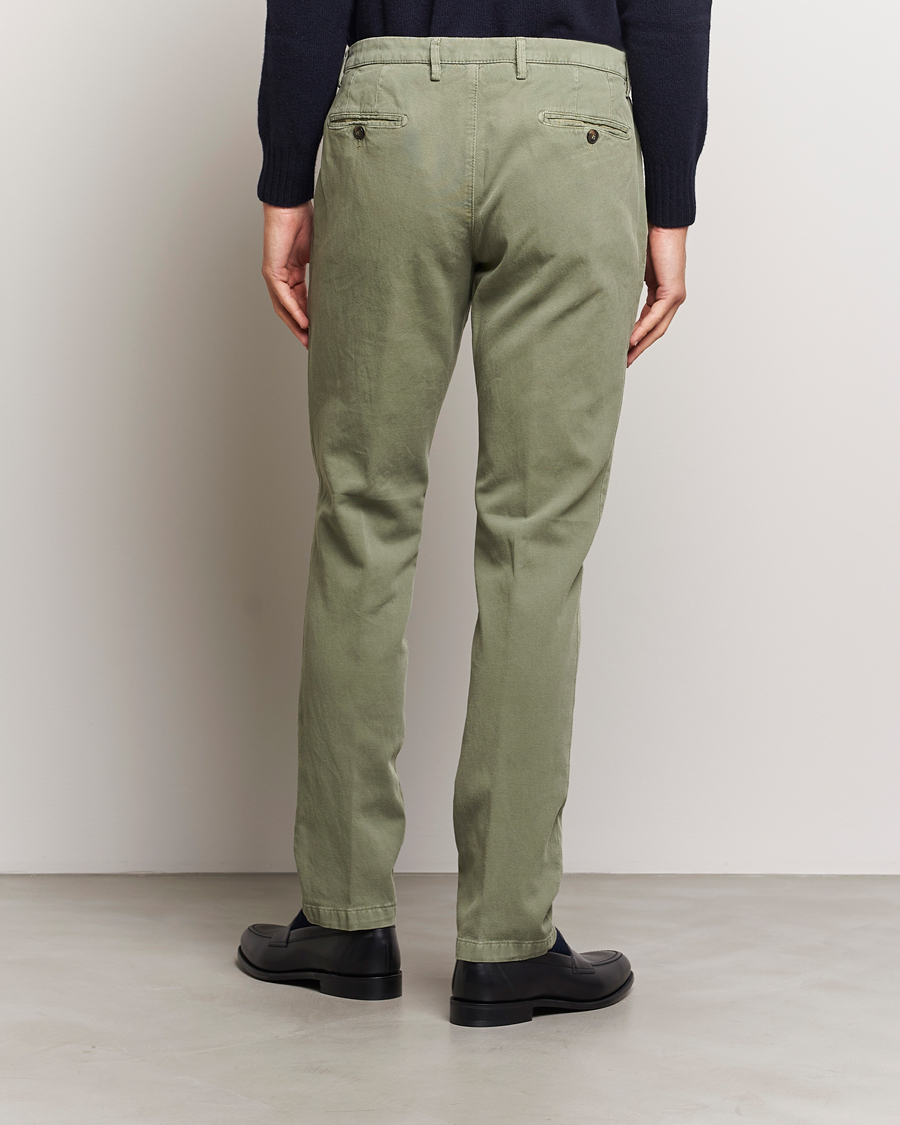 Herre | Bukser | Briglia 1949 | Slim Fit Diagonal Cotton Stretch Trousers Olive