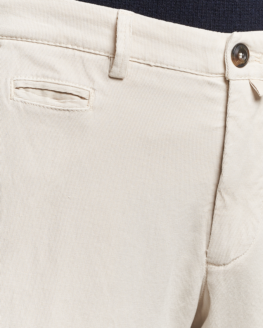 Herre | Bukser | Briglia 1949 | Slim Fit Diagonal Cotton Stretch Trousers Cream