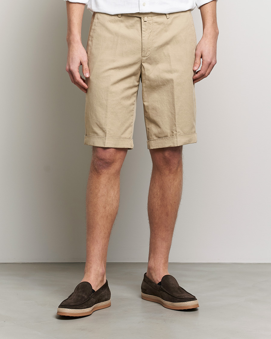 Herre | Briglia 1949 | Briglia 1949 | Linen/Cotton Shorts Beige
