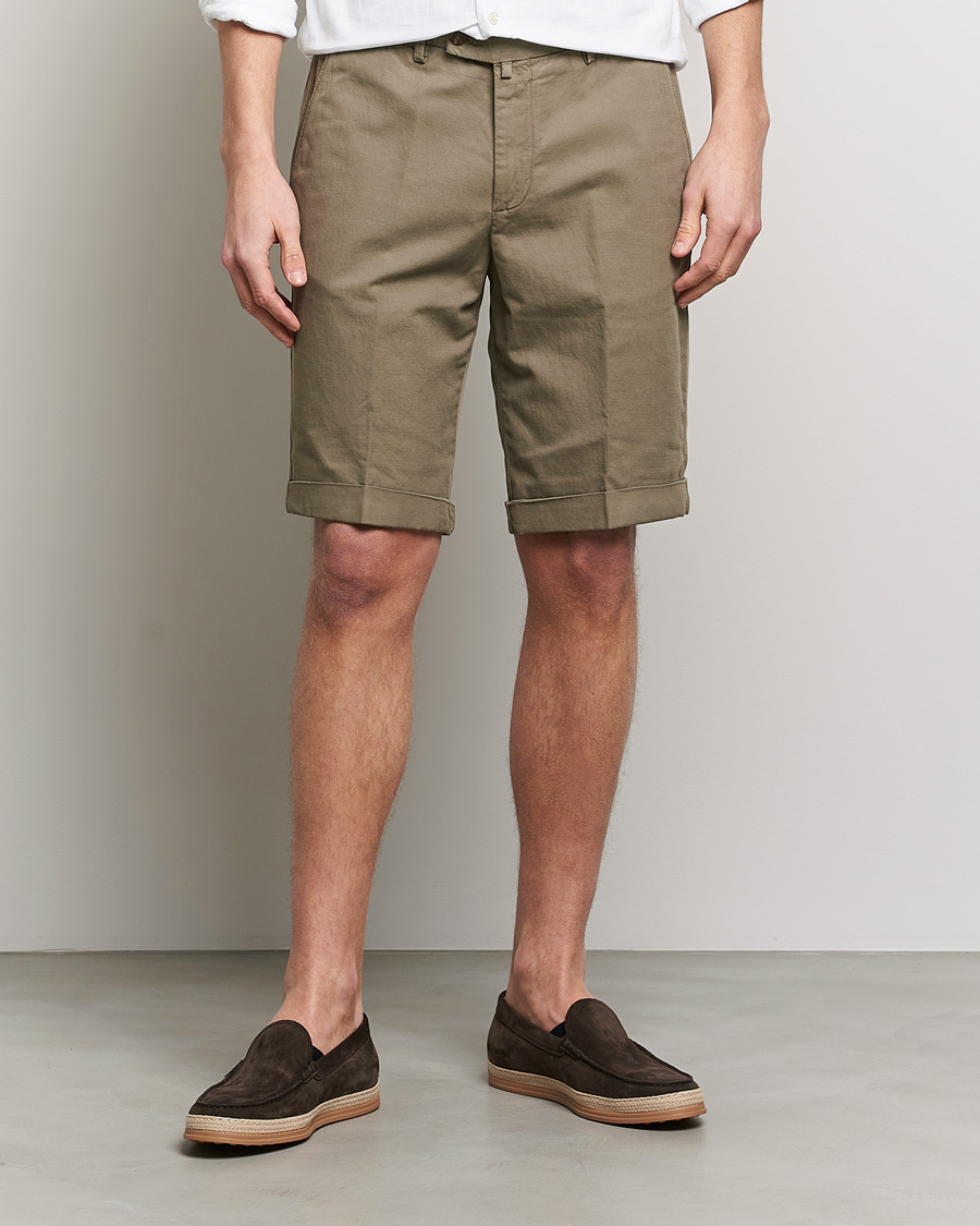 Herre | Shorts | Briglia 1949 | Linen/Cotton Shorts Olive